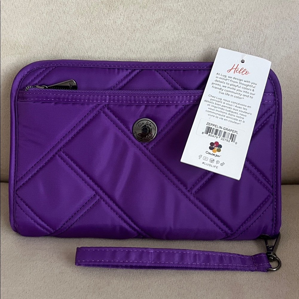 NWT Lug Zeppelin 2 RFID Wallet in Grape Purple🍇